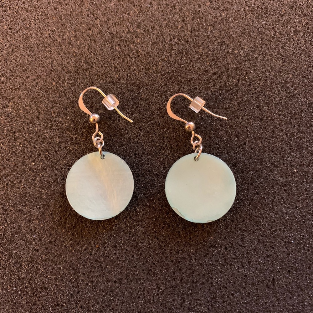 Lia Sophia Earrings Silver Teal - Picture 2 of 3
